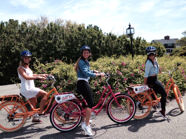 Friends on Pedego e-bike rentals in Cape Cod||