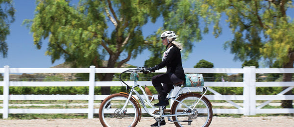 Miryam riding her Pedego|