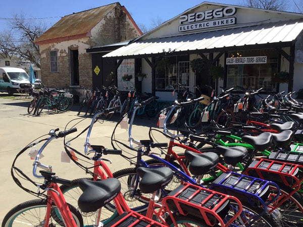 Pedego New Braunfels storefront.|