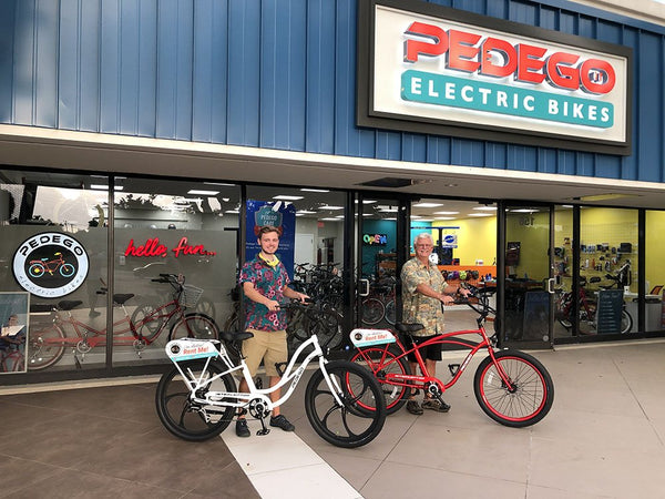 Kyle and Grego Coker at Pedego Boca Raton.|