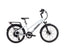 A white Pedego electric bicycle with black components, shown from a side profile view against a solid white background.
