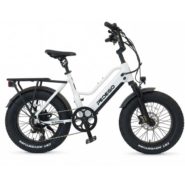 Wide scenic lifestyle shot featuring the Pedego Spring Sale V2 Electric Bike being ridden outdoors