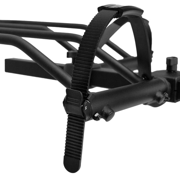 Pedego E-Bike Transport Rack: Bike Rack Swing Out For Hitch Rack - displaying mount and heavy-duty frame structure