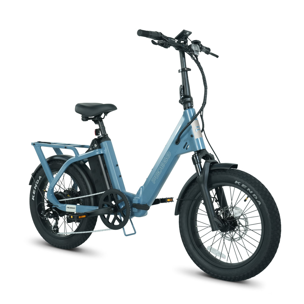 electric folding bicycle with pedal assist system Latch 2 — Blue Fusion Jetson Adventure - Electric and beautifully designed to daypack Riding Mode:Off-Road (Private Property Only)