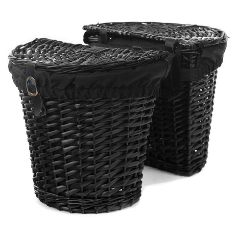 Pedego Electric Bikes | Rear Rack Wicker Basket - Black