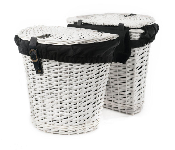 Rear Rack Wicker Basket - Black