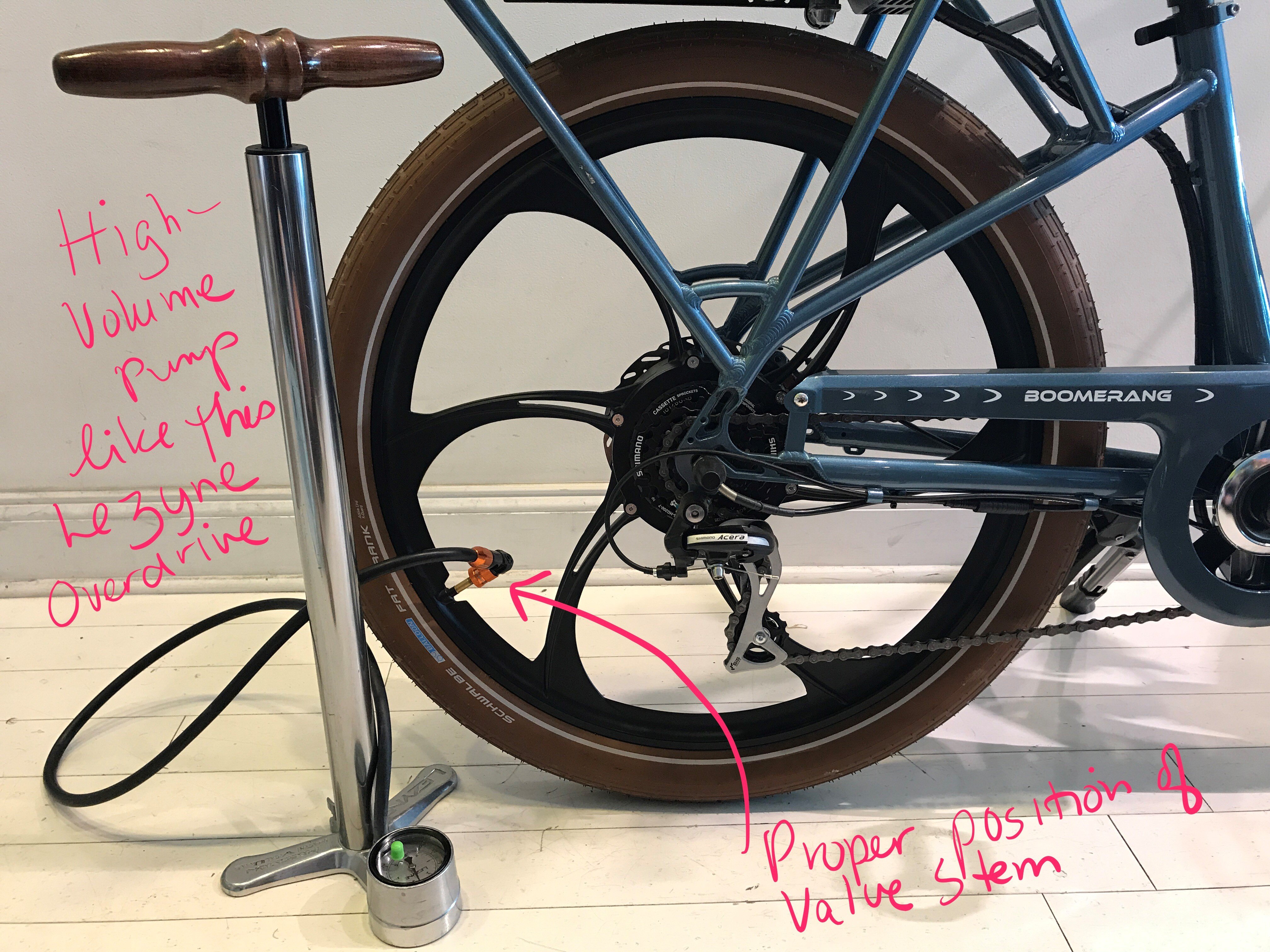 how to pump air in bike tire