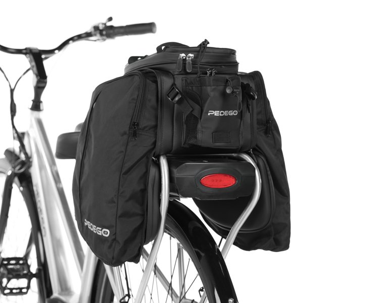 The Pedego Convertible Bag with pannier storage