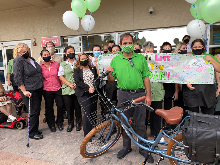 Veteran Publix employee received support from his community and Pedego to get new electric bike.