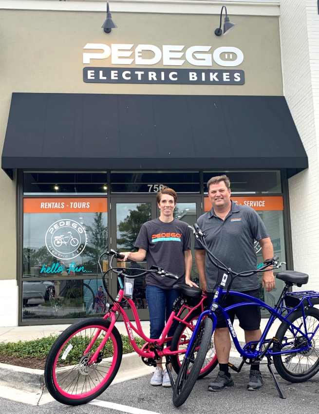 Pedego Ponte Vedra co-owners Annette and Glenn McIntosh