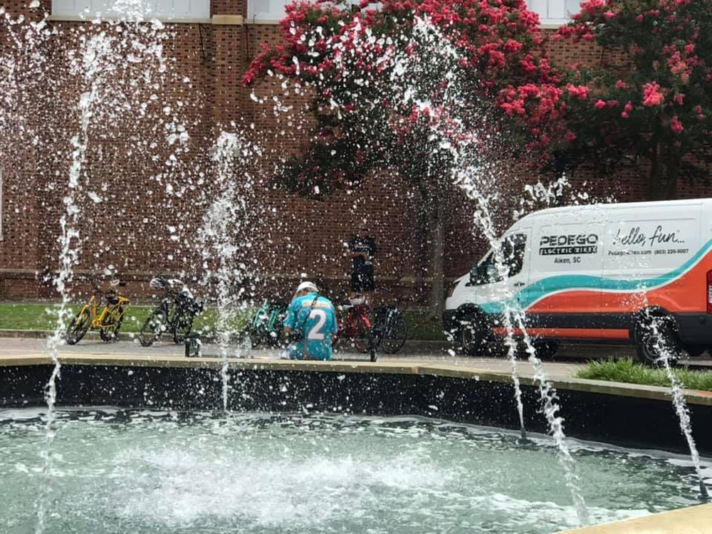 Newberry Fountain in Aiken, South Carolina.