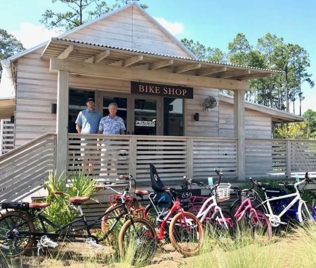 Pedego Palmetto Bluff owner Mike Overton shows off his fleet of stylish Pedego electric bikes.