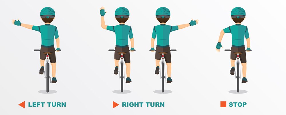 Bicycle Safety Hand Signals